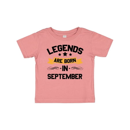 

Inktastic Legends Are Born in September Gift Baby Boy or Baby Girl T-Shirt