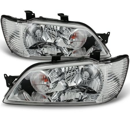 - Fit 02-03 Mitsubishi Lancer LS ES Sedan Wagon Headlights Replacement 2002-2003