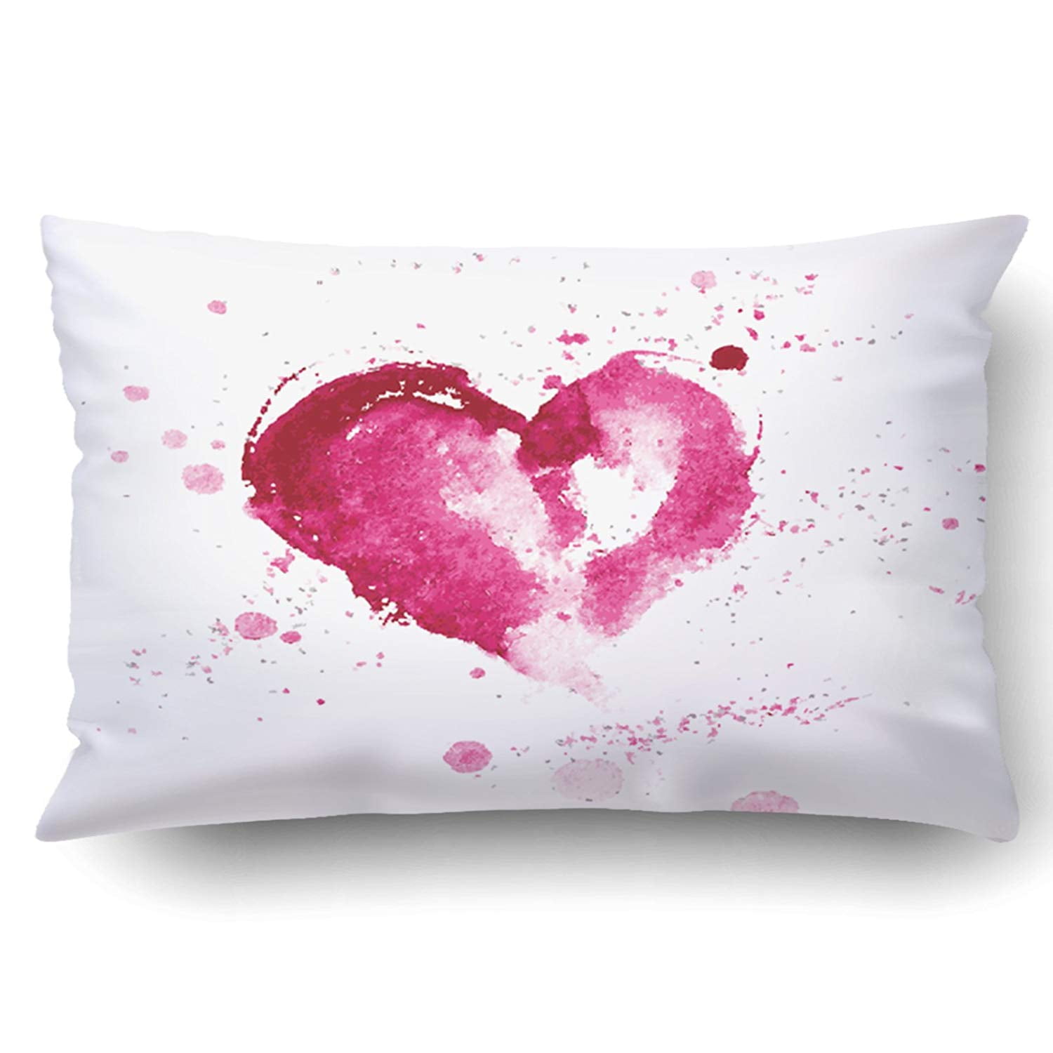 Bsdhome Watercolor Pink Heart For Valentine39s Day And Wedding Pillowcase Pillow Cushion Cover 20x30 Inch Walmart Canada