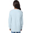 thumbnail image 3 of Hanes Kids' Garment Dyed Long Sleeve T-Shirt Soothing Blue M, 3 of 8
