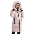 thumbnail image 6 of Jackets for Women Women's Winter Down Jacket With Hood Waist And To Overcome Outer Long Sleeve Long Coats, 6 of 10
