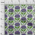 thumbnail image 2 of oneOone Cotton Poplin Purple Fabric Leaves & Clover Sewing Material Print Fabric By The Yard 42 Inch Wide-K8, 2 of 6