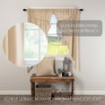 thumbnail image 6 of VHC Brands Burlap Vintage Beige Farmhouse Decor Country Curtains Rod Pocket Drawstring Short Prairie Panel Pair 63 inches, Tan, 6 of 7