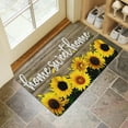 thumbnail image 4 of Brown Wood Sunflower Flowers (3) Welcome Doormat for Indoor/Outdoor Entrance Brown Wood Sunflower Flowers (3) Decoration Door Mat Kitchen Door Mat Bedroom Doormat 17x30 Inch, 4 of 6