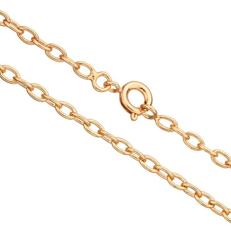 18Inch Necklace Cable Chain With Springring Clasp (3-Chain Value Bundle), SAVE $2