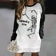 thumbnail image 2 of Vestido estampado de Halloween con cuello redondo, manga larga, cómodo, informal, a la moda para mujer Pompotops  hdfakjf3820, 2 of 5