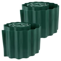 Garden Landscape Edging Border Made of Plastic in Dark Green for Decoration 2 Rolls 33.06ft Each