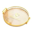 thumbnail image 3 of TISHITA Jewelry Storage Tray Bathroom Vanity Tray with Handle Coffee Table Tray Food Dessert Serving Tray for Party Table Centerpiece Brown, 3 of 8