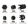 thumbnail image 3 of Rhinestone Charm Spacer Beads, 24Pack Zircon Pave Beads, 8mm Round Crown Hexagon Spacer Bead (Metallic Black), 3 of 6