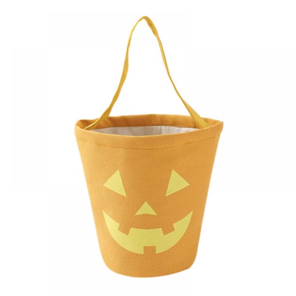 Halloween Trick or Treat Pumpkin Bucket Lantern Candy Basket Halloween