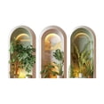 Arch Wall Decal with 3D Tropical Plant Niche Design,Self-Adhesive Peel ...