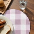 thumbnail image 3 of Pink Plaid Round Placemats Set of 6 for Dinning Tables,Heat-proof Braided Table Mats 13 Inch,Spring Summer Farmhouse Buffalo Checkered Washable Place Mat for Kitchen Restaurant Party Table Decor, 3 of 9