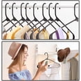 thumbnail image 6 of ACSTEP Plastic Hangers with Hooks, Plastic Clothes Hangers for Space Saving,Durable,60 Pack,White, 6 of 7