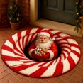 thumbnail image 4 of BKER 31.5 Inch 3D Visual Rug Santa Up Design Festive Slip Doormat For Xmas Indoor Outdoor Use Perfect For Front Door Bathroom Kitchen Holiday Season Carpet With Fille Santa, 4 of 5