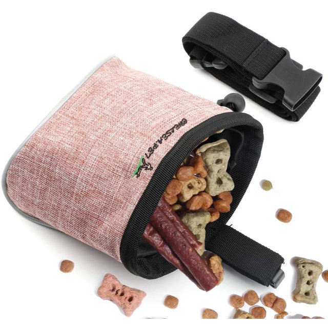 Bolsa de golosinas para perros con cintura ajustable y dispensador de bolsas de basura integrado-- Sincero Electrónica