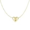 thumbnail image 2 of JewelStop 14k Yellow Gold Shiny Sliding Puffed Heart Pendant Necklace - 18 Inches, 1.6gr., 2 of 3