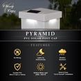 thumbnail image 3 of Classy Caps Pyramid Solar Post Cap - Fits 5"x5" Posts - White Vinyl (PVC), 3 of 7
