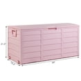 thumbnail image 2 of Alvantor Pink 75 Gallon Resin Outdoor Deck Storage Box with Wheels and Handles, 2 of 10