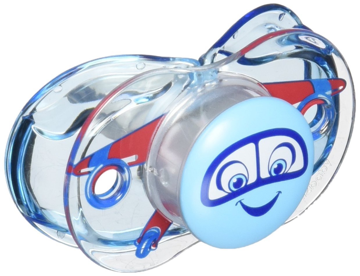 KeepItKleen Pacifier, Adam Airplane, 036 Months, The only pacifier that closes when dropped