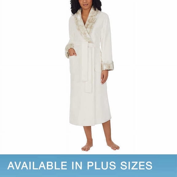 Carole Hochman Ladies' Plush Robe (Cream, S) 1330246