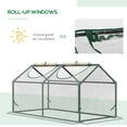 thumbnail image 6 of Outsunny 4' x 2' x 2' Mini Greenhouse with 2 Top Windows, Clear, 6 of 10