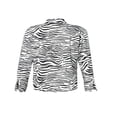thumbnail image 4 of Women Button Down Shirts Turn Down Collar Striped Pattern Single Breasted Long Sleeve Shirt Tops, 4 of 6