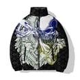 thumbnail image 2 of Abrigo frío de hombre con calaveras para invierno Chaquetas de hombre 2024 Impresión 3D Acolchado Esqueleto de hueso Nuevo |-f-| Chaquetas de plumón Moda moderna Genial, 2 of 5