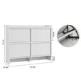 thumbnail image 3 of EDTara Armoire à Chaussures en Bois Rabattable, Organisateur de Rangement à Étagère Réglable avec Design Caché pour Entrée Ou Couloir, 3 of 8