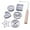 H, variant on Aluminum Bakeware Set with Detachable Wooden Handle Cookie for Efficient Kitchen Baking and Cooking