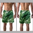 thumbnail image 3 of luoweisi Men's Beach Shorts Quick Dry Swim Trunks with Mesh Lining Tropical Leaves M, 3 of 5