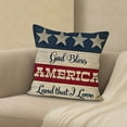 thumbnail image 2 of Independence Day Pillowcase 18x18 Inches 1PC, 4th of July Patriotic USA Flag Throw Pillow Cover, Memorial Day Farmhouse Decor Cushion Case for Couch Sofa Home&nbsp;Outdoor, 2 of 5