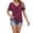 Purple, variant on Blouse for Women Summer Wear Women's V Neck Short Sleeve Casual Blouse Tunics Tops Loose Solid Color Ruffled T-Shirt