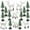 White, variant on 40 Pieces Building Model Christmas Miniature Tree, 2.75 Inch Model Trees Scenery Landscape Pine with Base, Artificial Mini Xmas Trees for Christmas Decor DIY Crafts Micro Road Village