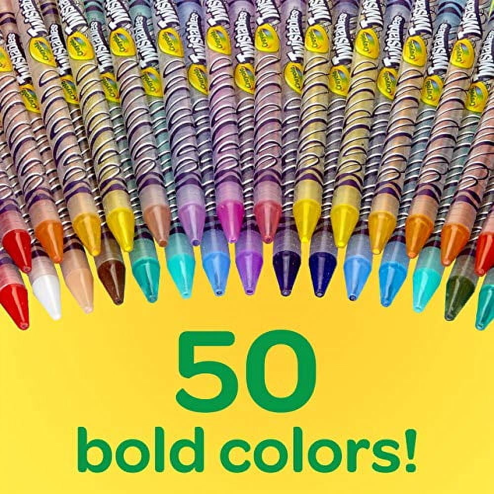 Crayola Twistables Colored Pencil Set for Kids, 50 Count