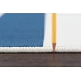 thumbnail image 2 of 5x8 Water Resistant, Indoor Outdoor Rugs for Patios, Front Door Entry, Entryway, Deck, Porch, Balcony | Outside Area Rug for Patio | Navy, Stripe | Size: 5'3'' x 7'3'', 2 of 8