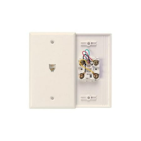 Leviton LEVITON 40949-T Telephone Wallplate (Light Almond) LEV40949T