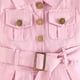 thumbnail image 5 of Vestido vaquero de verano, dulce e informal, sin mangas, para niñas y bebés, con cinturón. Conjunto para niña., 5 of 7