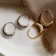 thumbnail image 4 of Xiao Hua Pendientes para mujer chapados en plata pura, con colgante de lágrimas gruesas, dorados., 4 of 4