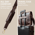 thumbnail image 6 of Leather Messenger Bag for Men, Briefcase Laptop Satchel Office Crossbody Travel Bag by Rustic Town (16 inch, Mulberry), 6 of 10