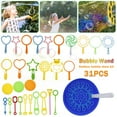thumbnail image 1 of Bubble Wands31 Pieces Plastic Colorful Big Bubble Toy Set Bubbles Maker (Without Soap Bubbles) Blue, 1 of 10