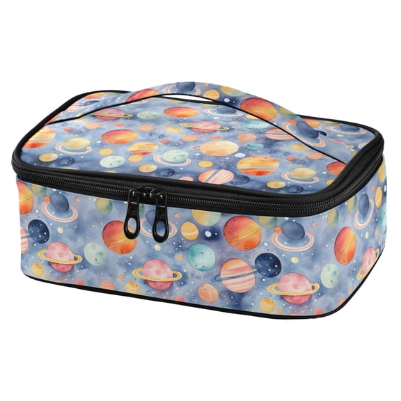 ALAZA Space Cartoon Lunch Box Insulated Cooler Tote Bag Reusable School Picnic Travel Office