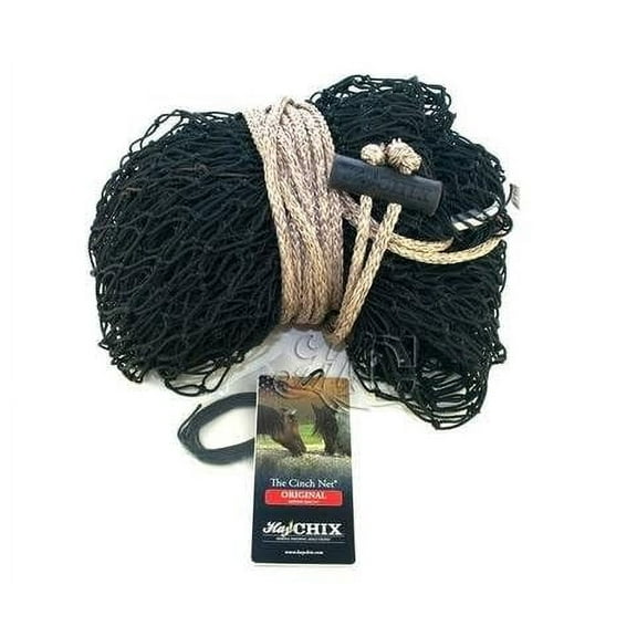 Hay Chix Hay Net for Horses and Livestock | Half Bale Net - SLOW FEED (1 1/4" Holes) Hay Bag Feeder | Made with Marine-Grade UV Treated Nylon | Holds 4-6 Flakes