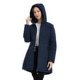 thumbnail image 4 of Giolshon Women's Reversible Puffer Jacket Long Hooded Quilted Padded Bubble Coat Winter Warm Lightweight Outerwear, 4 of 4