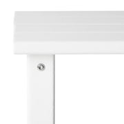 WestinTrends Outdoor Side Table, All Weather Poly Lumber Adirondack Small Patio Table Square End Table for Pool Balcony Deck Porch Lawn Backyard, White