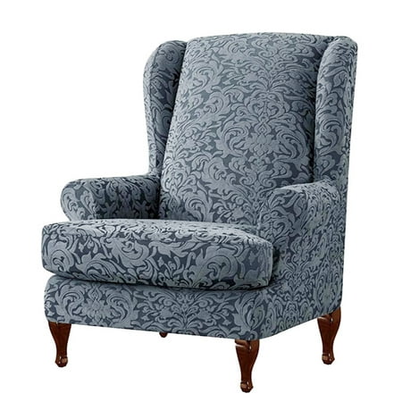 Elastic Stretch Knitting Wingback Chair Cover Armchair Sofa Slipcover