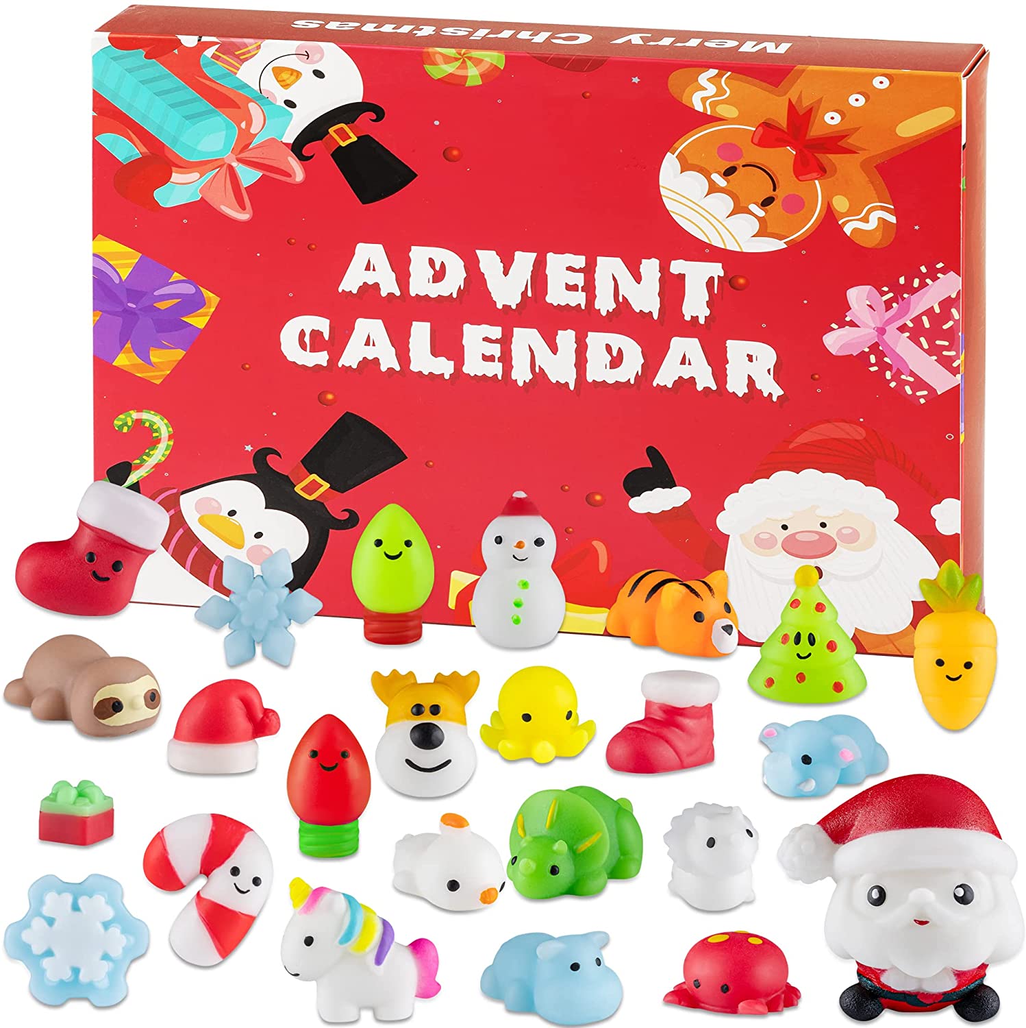 Rl 2022 Advent Calendar 24 Mochi Squishies Reusable Gift For Boys 