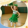 thumbnail image 2 of SUOSDEY Girls Cheerleader Costume Outfit Set,Kids Sleeveless Cheerleading Uniform for Party Birthday Halloween, 2 of 7