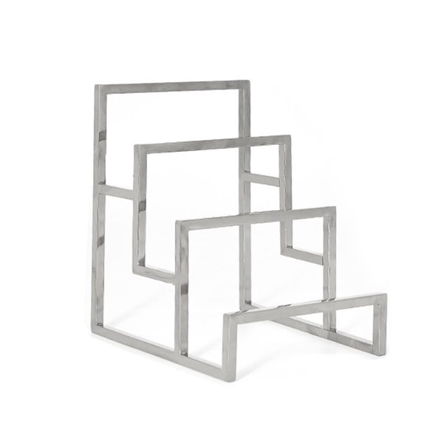 Injueey Soporte de exhibición para billetera, estante de almacenamiento para monedero de 3 niveles, estante de exhibición para el hogar, Almacenamiento y organización del hogar Plata
