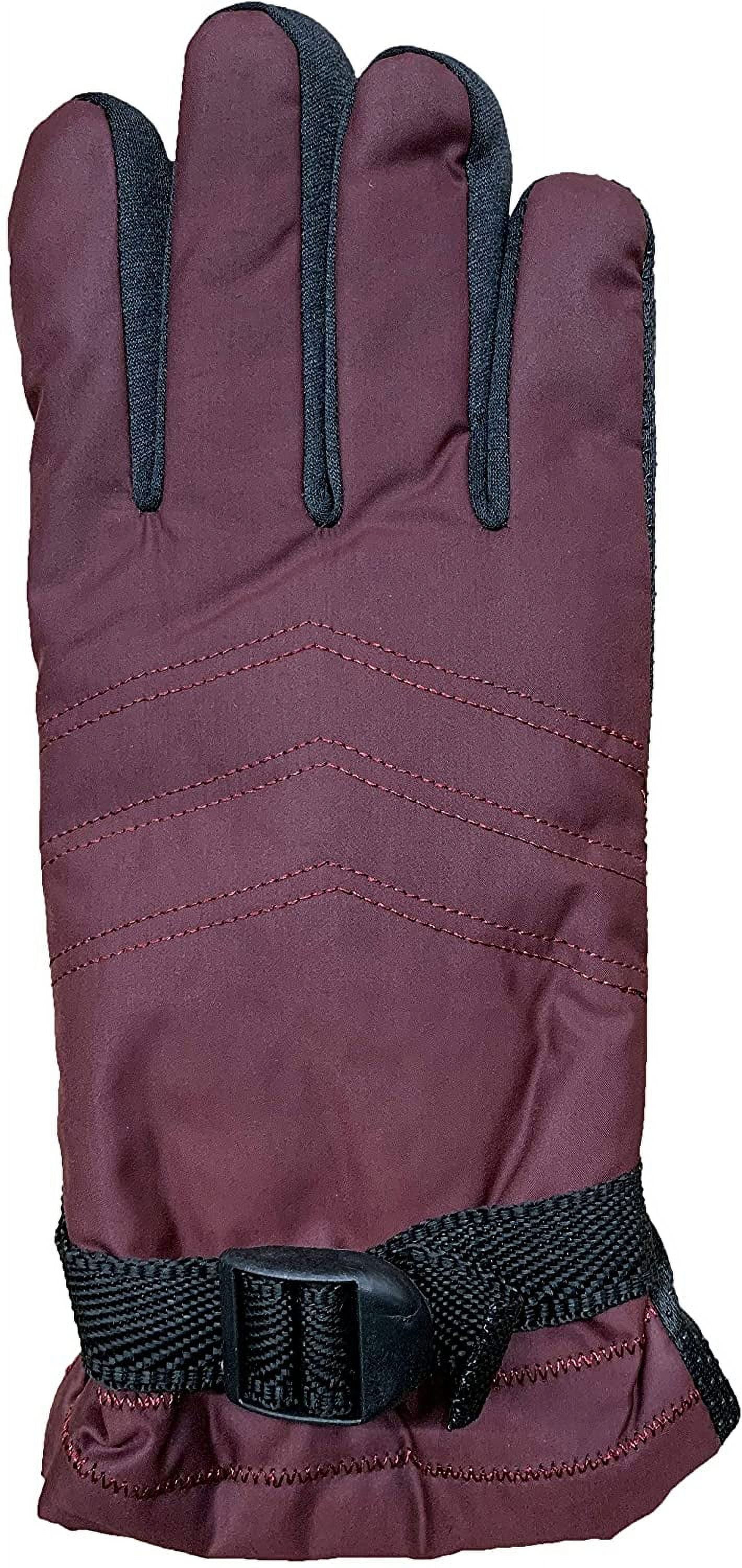 Yacht & Smith Winter Ski Gloves Fleece Lined Adjustable Strap Water Resistant Men Woman Kids