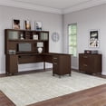 thumbnail image 2 of Pemberly Row 72W L Shaped Desk with Hutch and File Cabinet in Mocha Cherry, 2 of 7